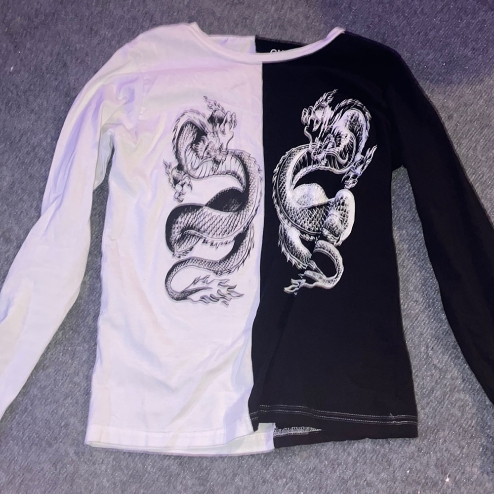 black and white tee